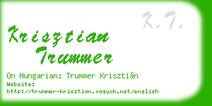 krisztian trummer business card